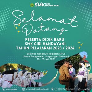 Hijau Putih Gradasi Selamat Datang Siswa Baru Instagram Media Post (1)